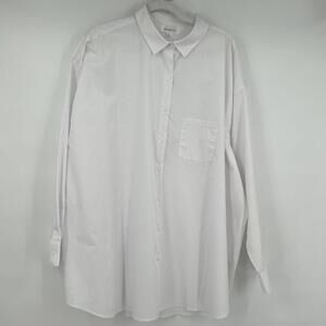 Women's Summersalt MSRP $75 NWT Boyfriend Shirt White Top 2XL